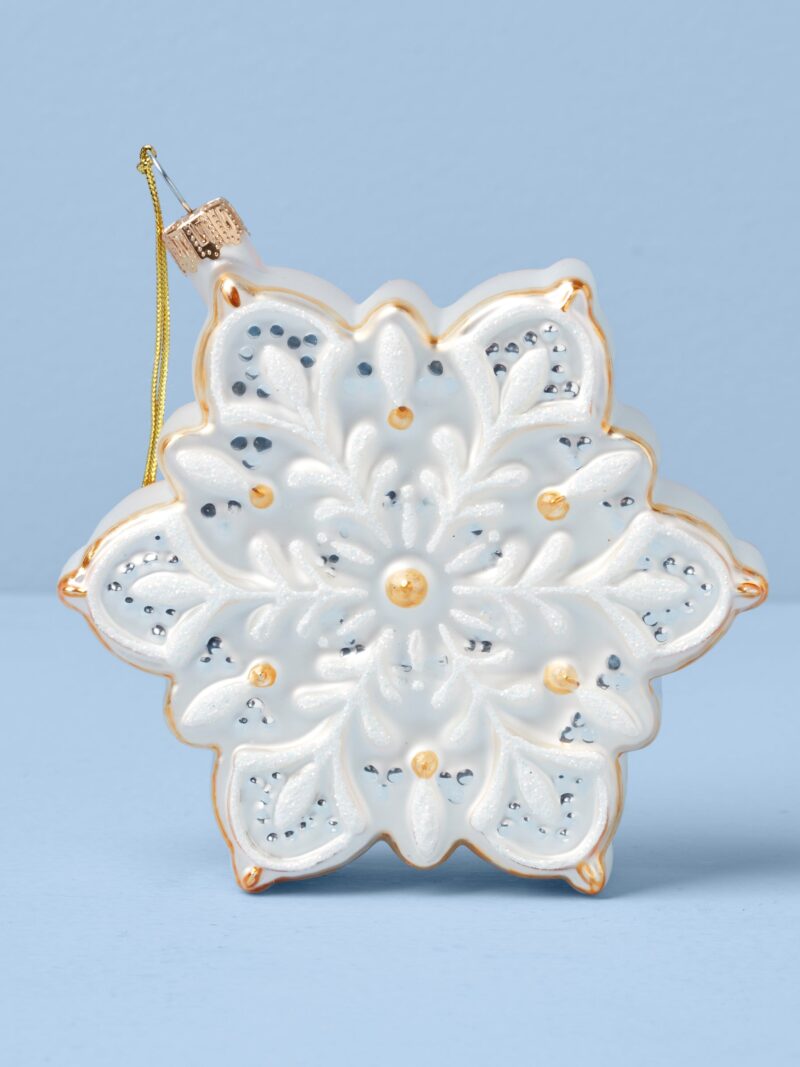 2025 Retro Blown Glass Snowflake Ornament